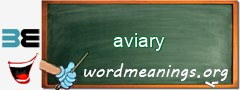 WordMeaning blackboard for aviary